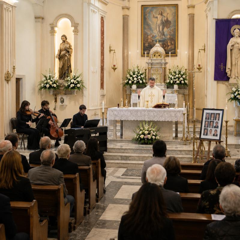 Misa de difuntos con música clásica en Madrid