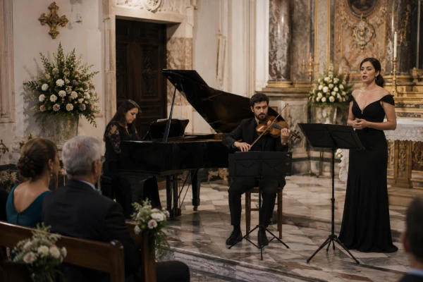Formaciones musicales. Trío con piano, violín y soprano. eGalo