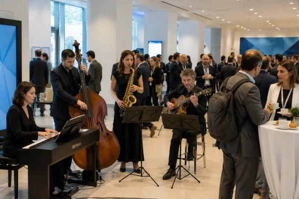 Músicos acompañando congreso y convención. eGalo eventos